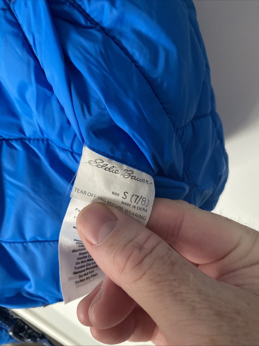 Eddie Bauer Boys Reversible Hooded Puffers Insulated Down Size 10-12