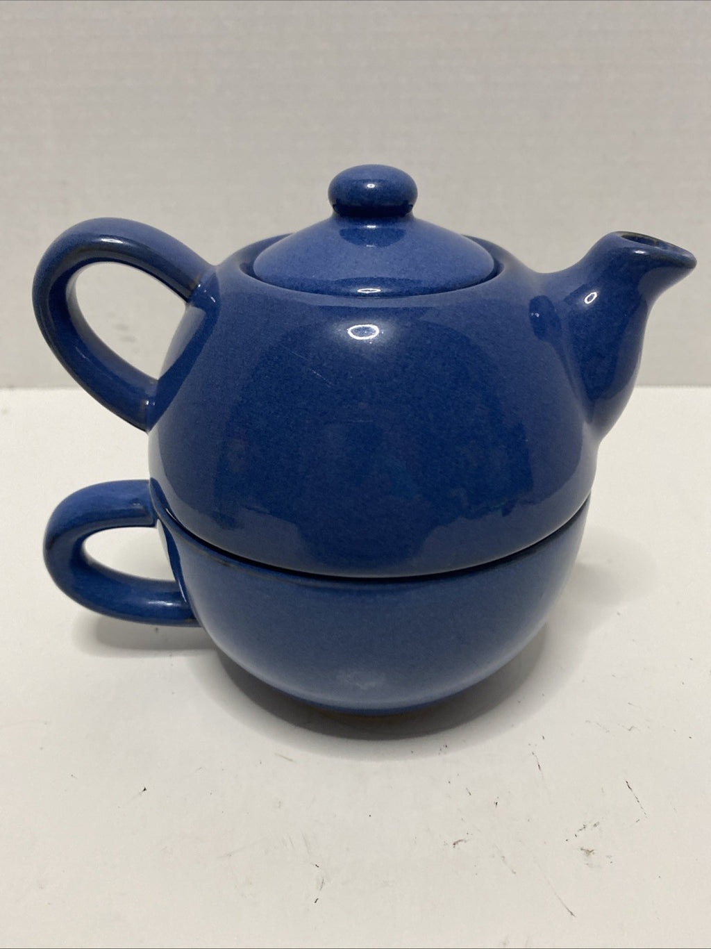 pier 1  Pottery Single Serve Teapot three piece excellent condition