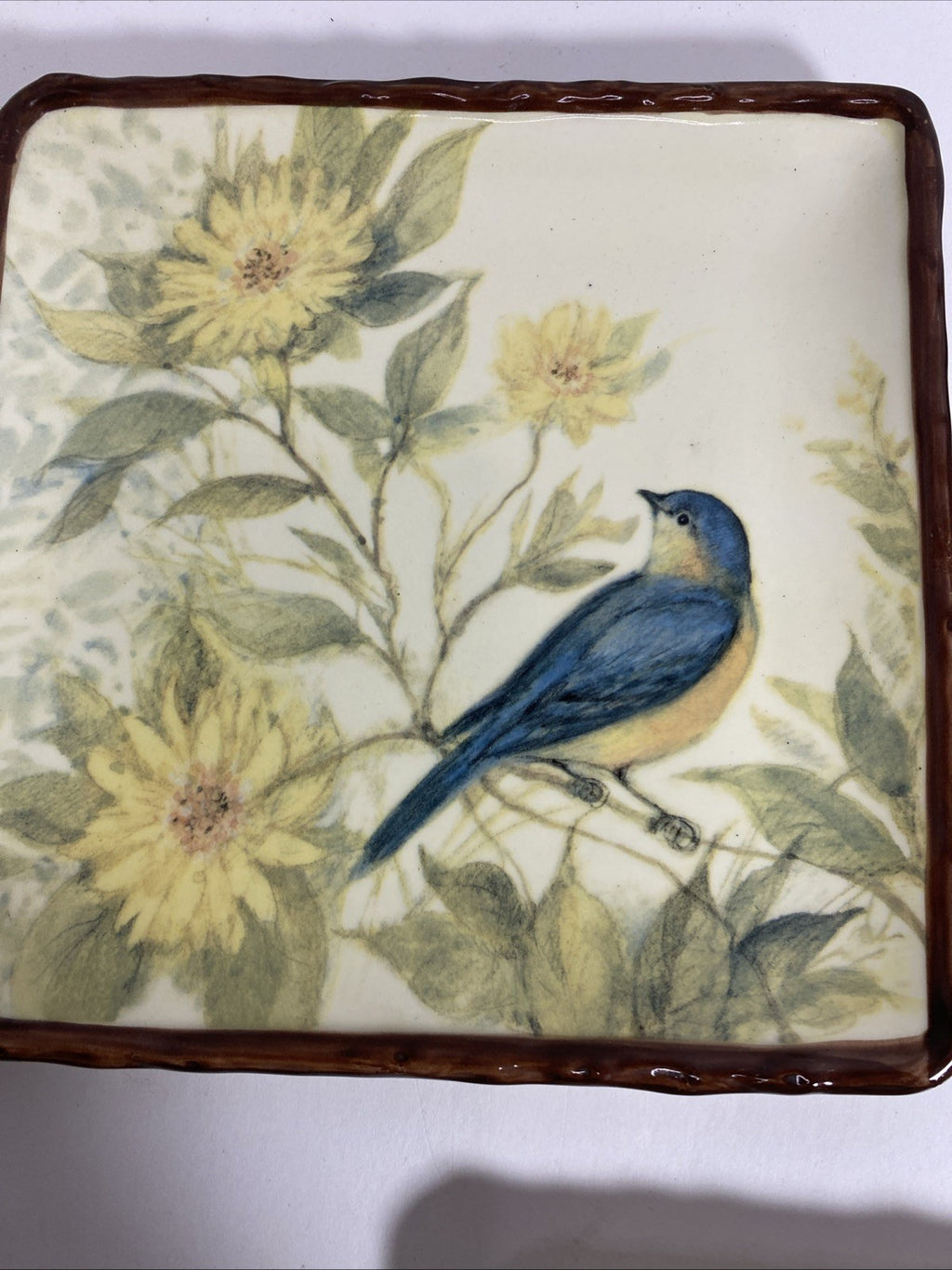 Somerset Song by Susan Winget Collectible Stoneware Bird Salad Plates lot of 3