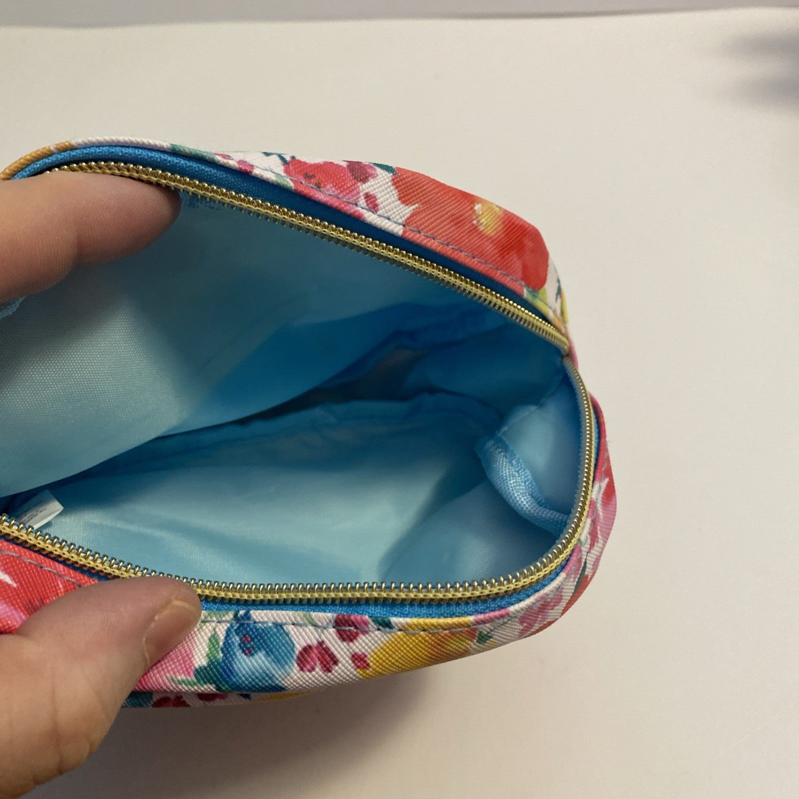Pioneer Woman Cosmetic Bag Sweet Rose Pattern Makeup Case, Pouch