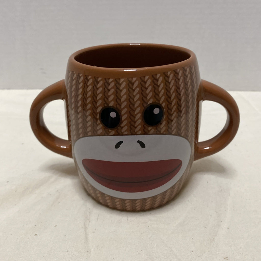 Galerie Sock Monkey 16 oz Ceramic Coffee Or Cocoa Mug With 2 Handles 