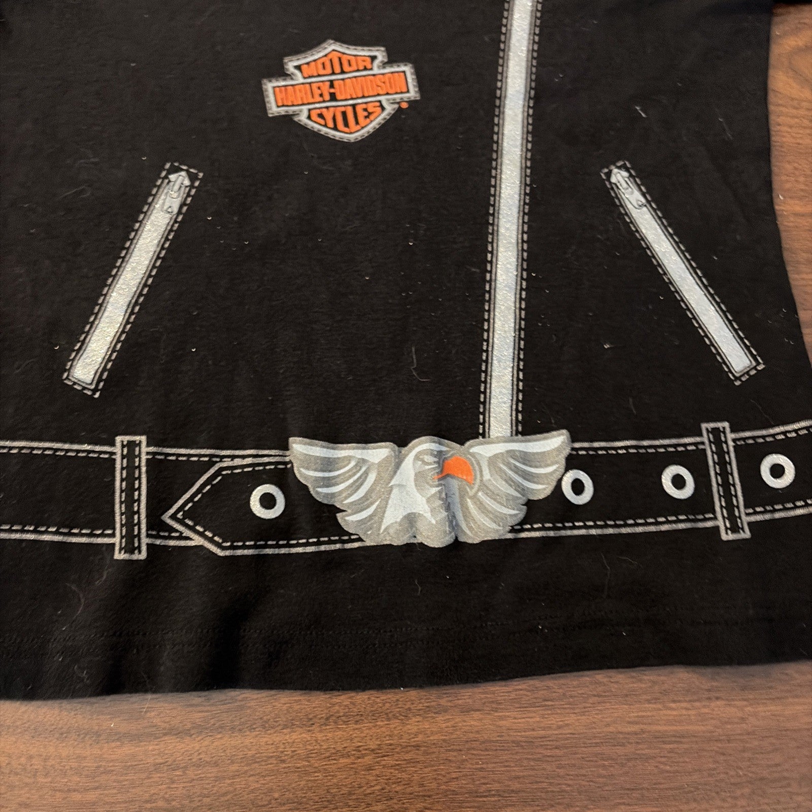 Women’s Harley-Davidson Extra Large Long Sleeve T-Shirt Leather Jacket Look