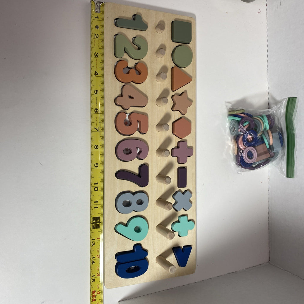 BEKILOLE Wooden Number Puzzle for Toddler Activities -Montessori Toys Toddlers