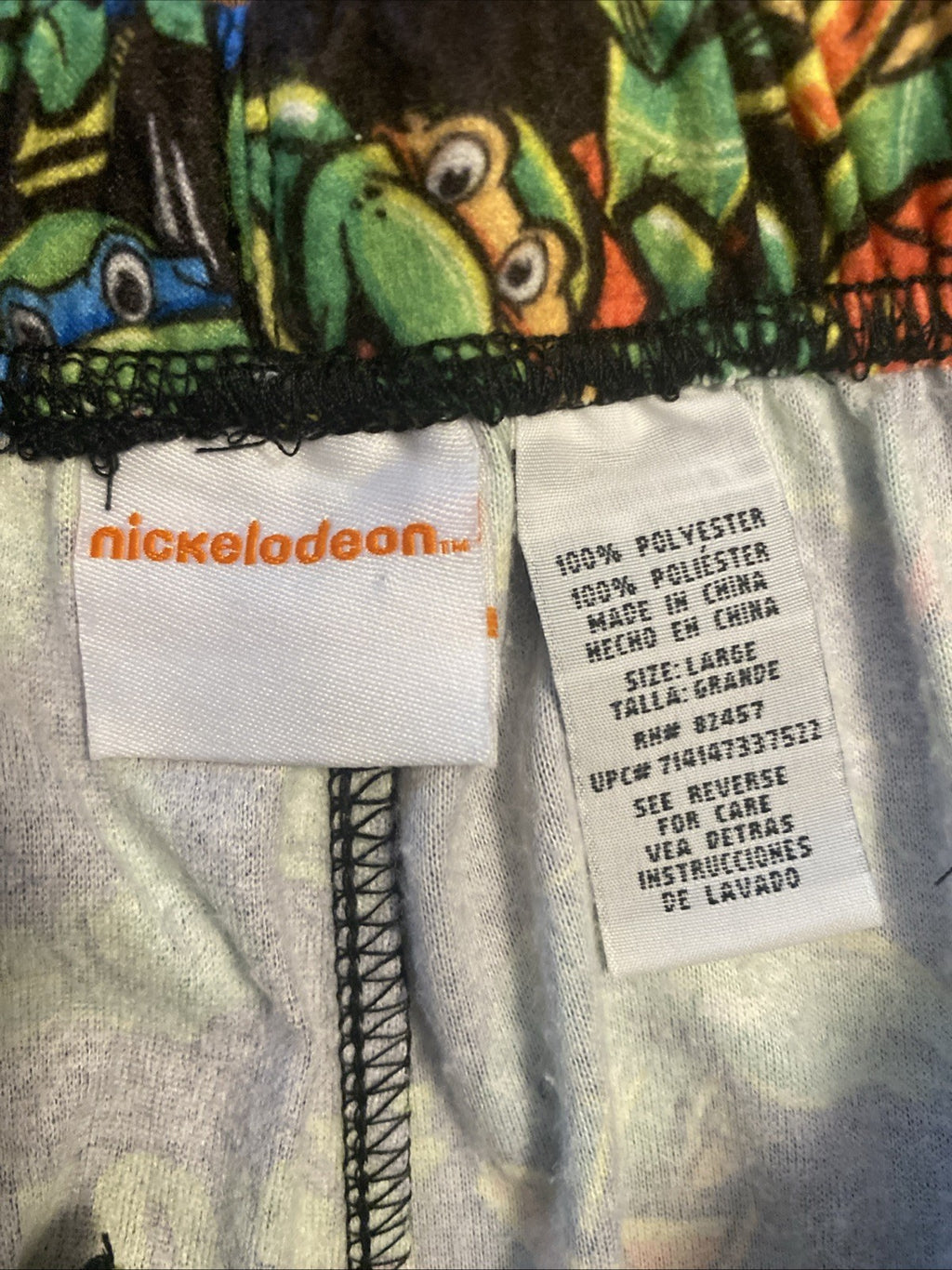 Nickelodeon youth pajamas size large Teenage Mutant Ninja Turtles