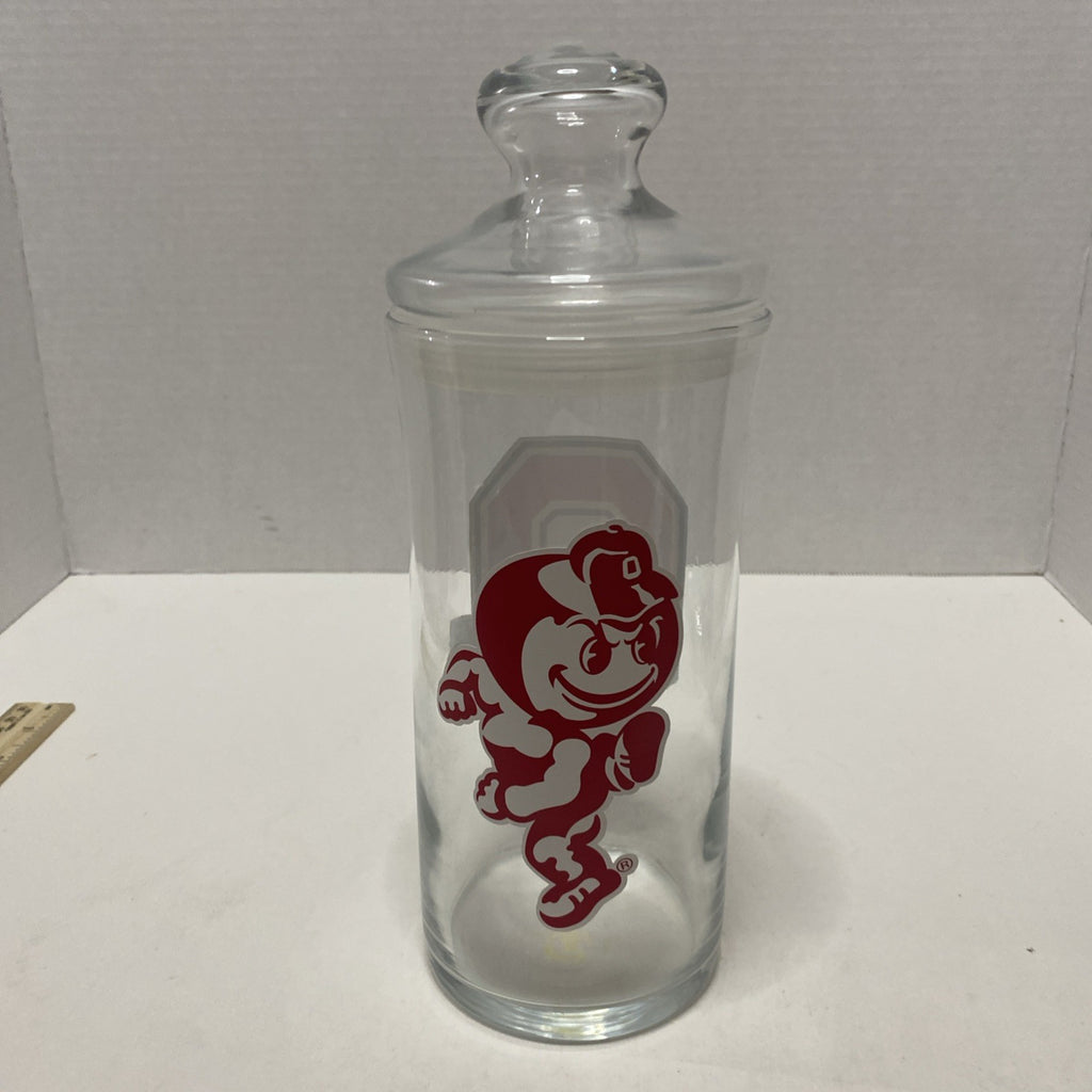 Ohio Buckeyes Clear Glass Canister With Lid