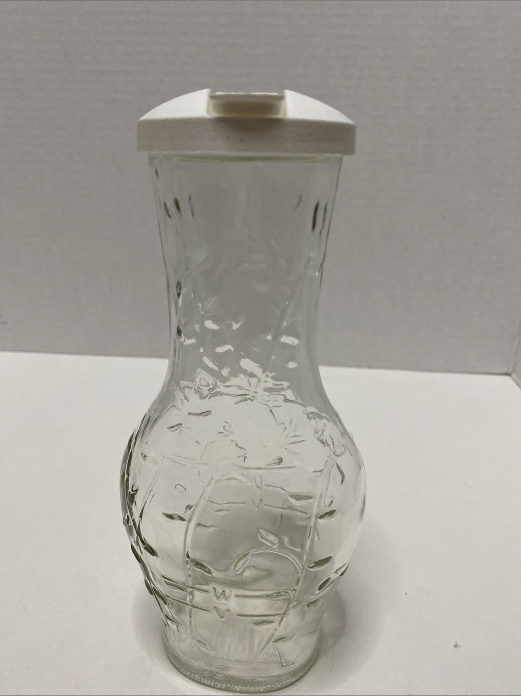 Good Seasons Glass Cruet Salad Dressing Oil Vinegar Shaker Bottle w/ White Lid