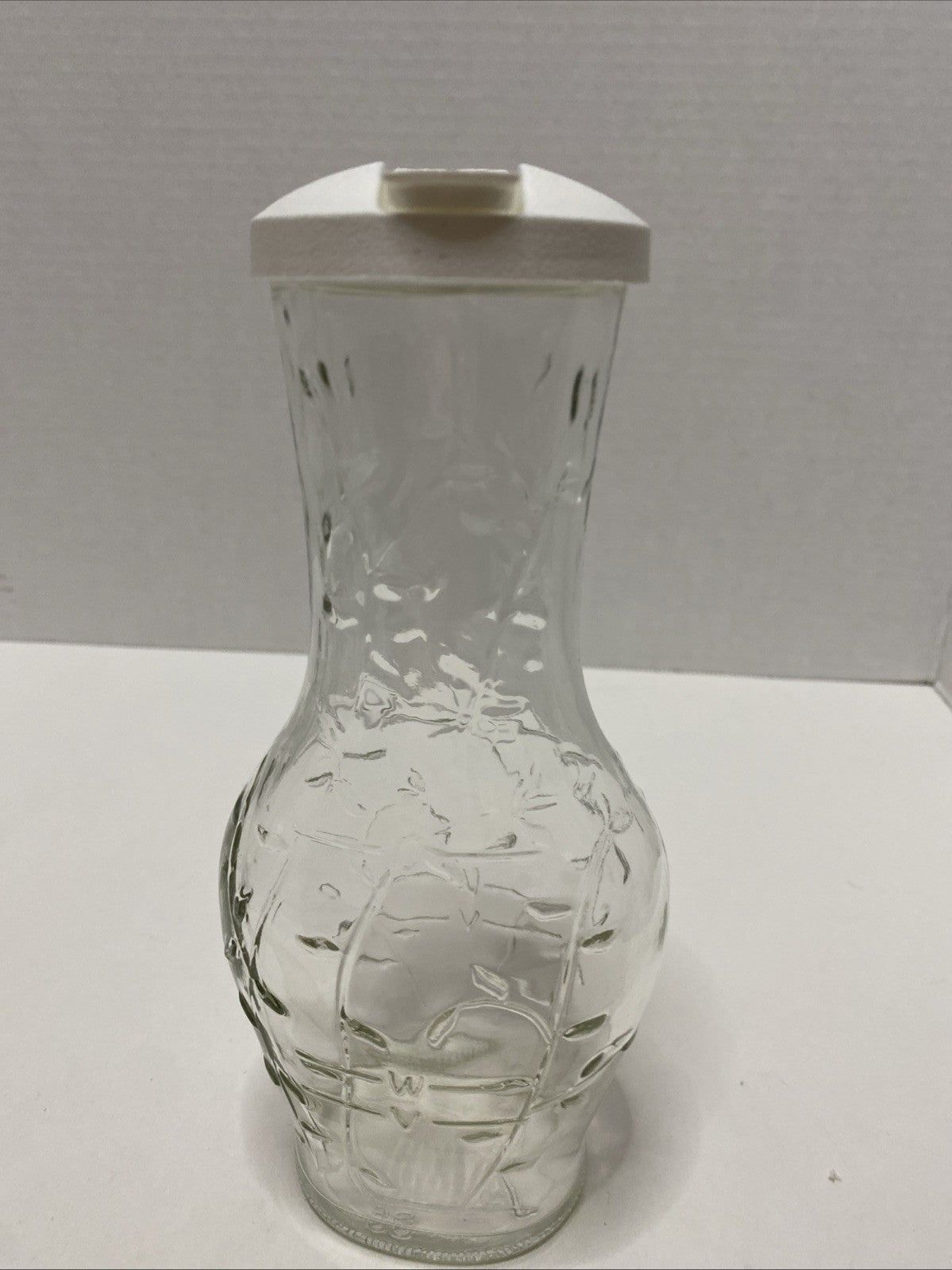 Good Seasons Glass Cruet Salad Dressing Oil Vinegar Shaker Bottle w/ White Lid