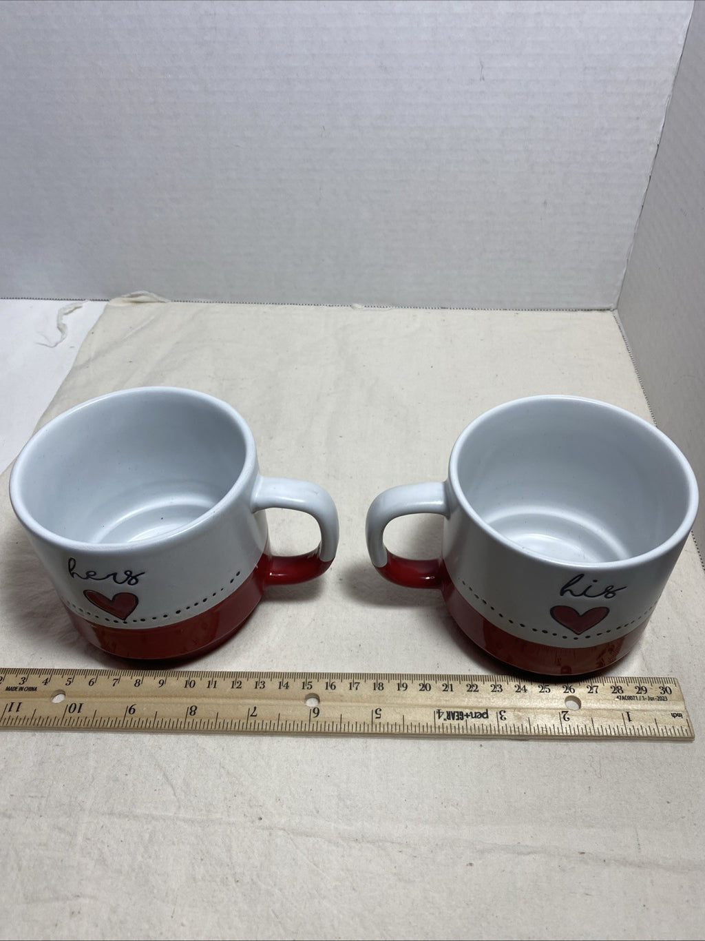 Belle Maison His And Hers Mugs Red Hearts Love Valentine