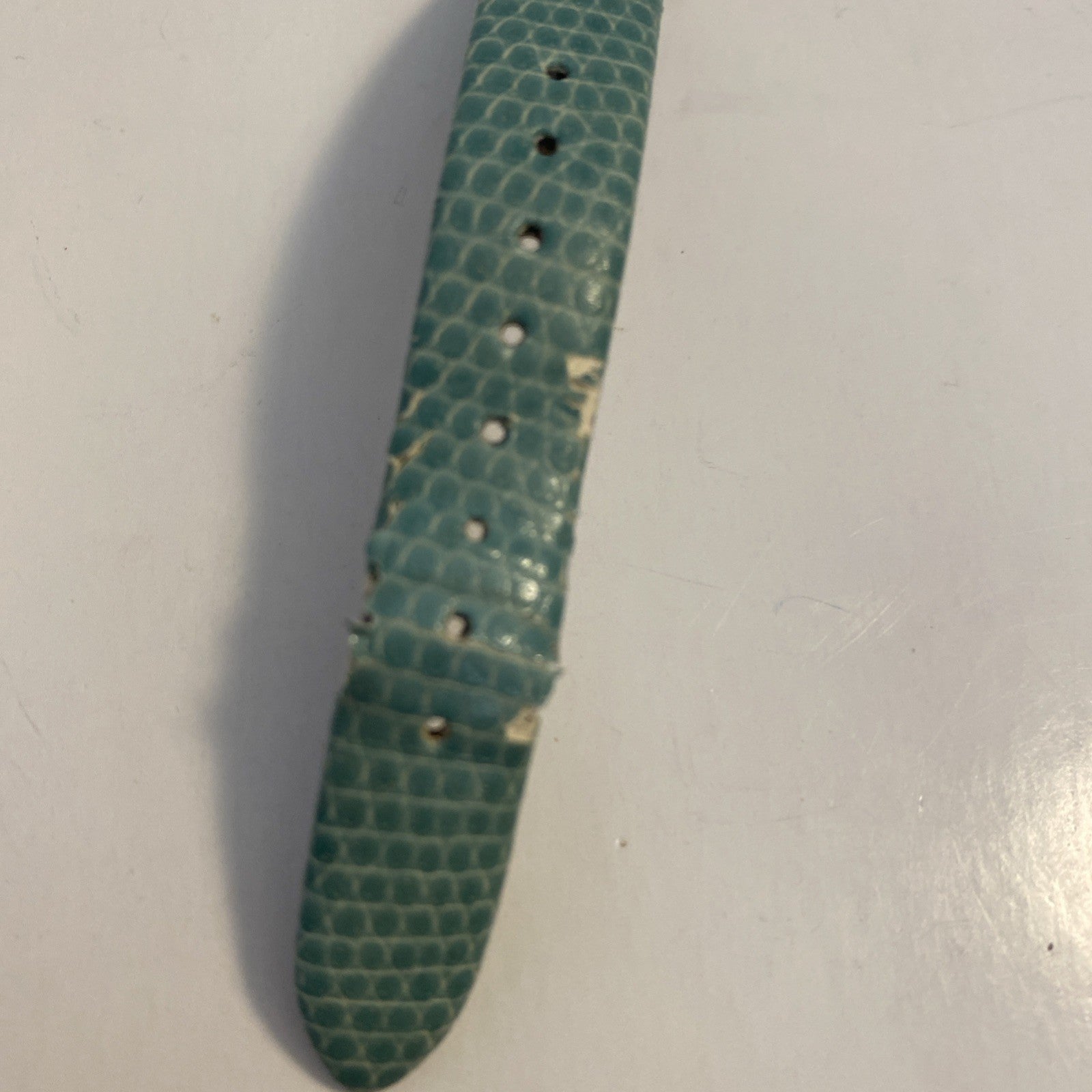Women's Hard Rock Silver/Teal Tone Watch Teal Leather Band. Wear To Watch Band.