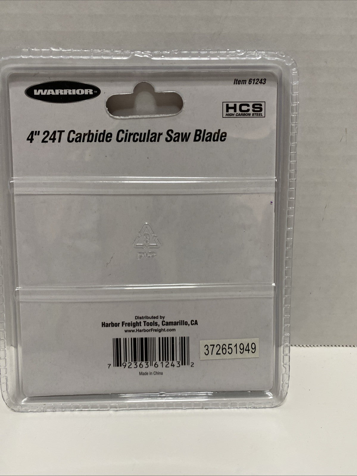 Warrior 4" 24T Csrbide Circular Saw Blade Item# 61243