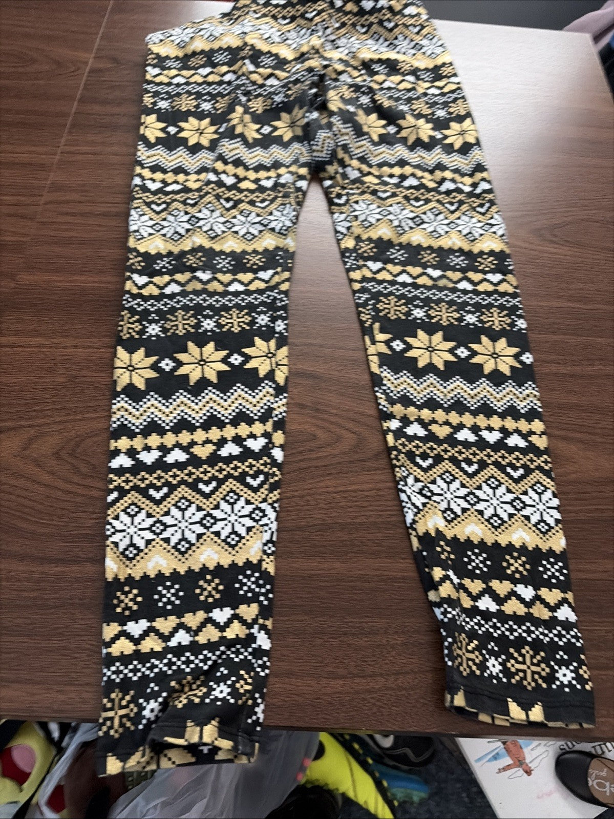 Fabkids Leggings XXL 18 Tan White Brown