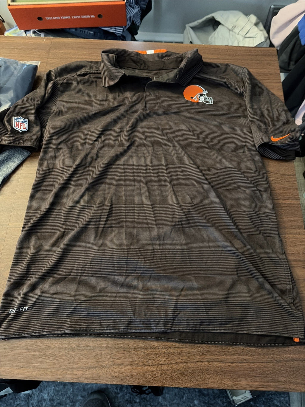 Nike Dry Fit Nfl On Field Apparel Cleveland Browns Men’s Short Sleeve Size Large