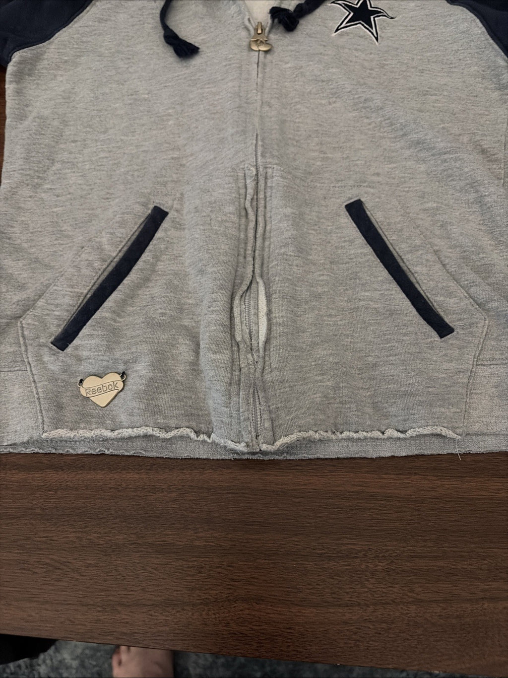 NFL Dallas Cowboys Team Apparel Reebok Women’s Small Sweatshirt Full Zip