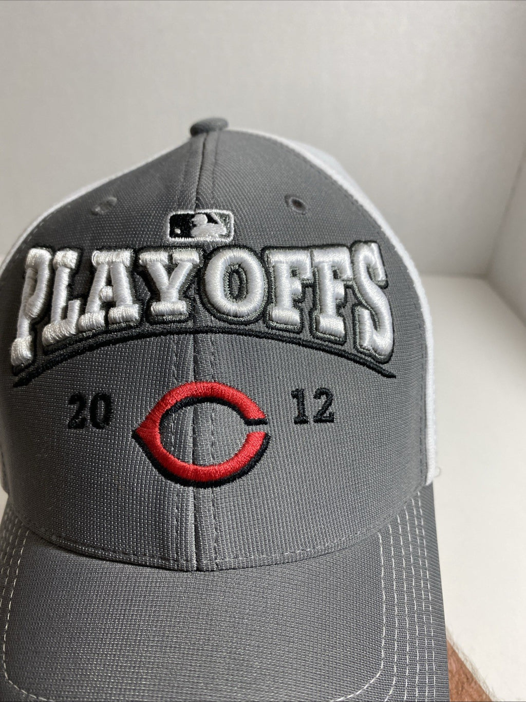 Cincinnati Reds Hat 2012 47’ brand playoffs Strapback Gray postseason cap