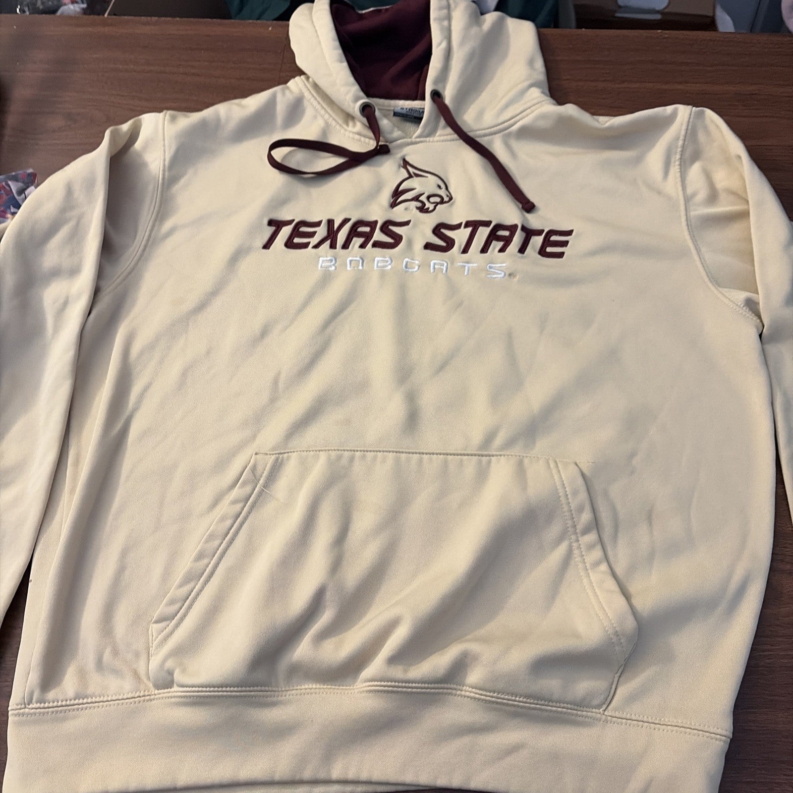 Stadium Athletics Texas State Bobcat Hooded Pullover Sweatshirt Long Sleeve