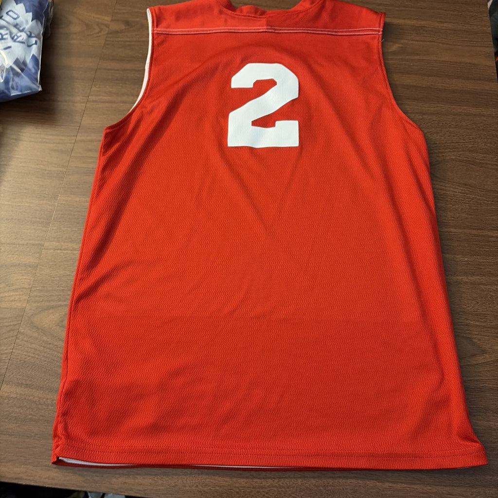 Men’s Small Kawhi Leonard Clippers Basketball Reversible Jersey #2 Red White
