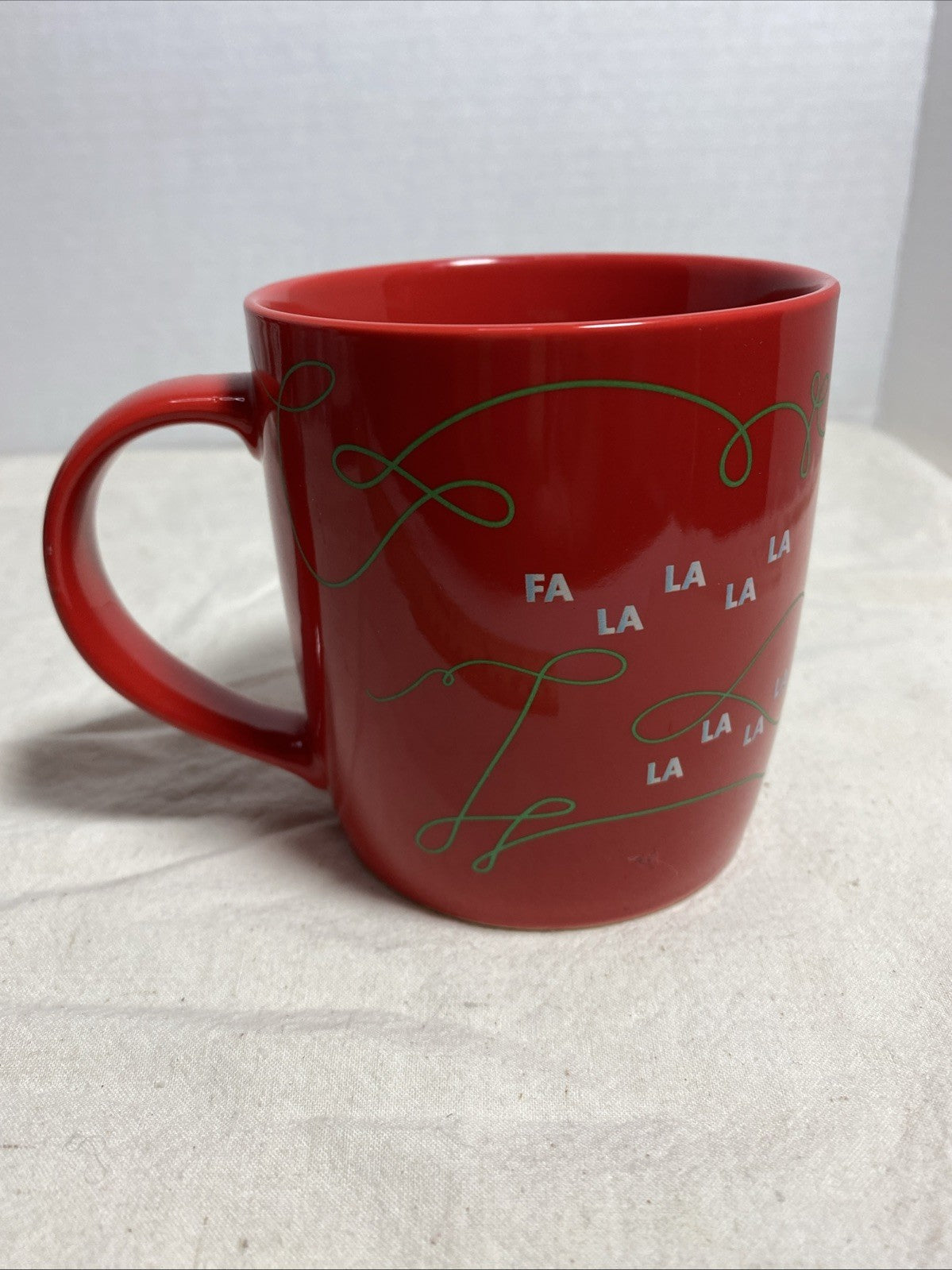 Starbucks 2020 Christmas Coffee Cup Mug  FA LA LA LA LA 12 Oz. Red