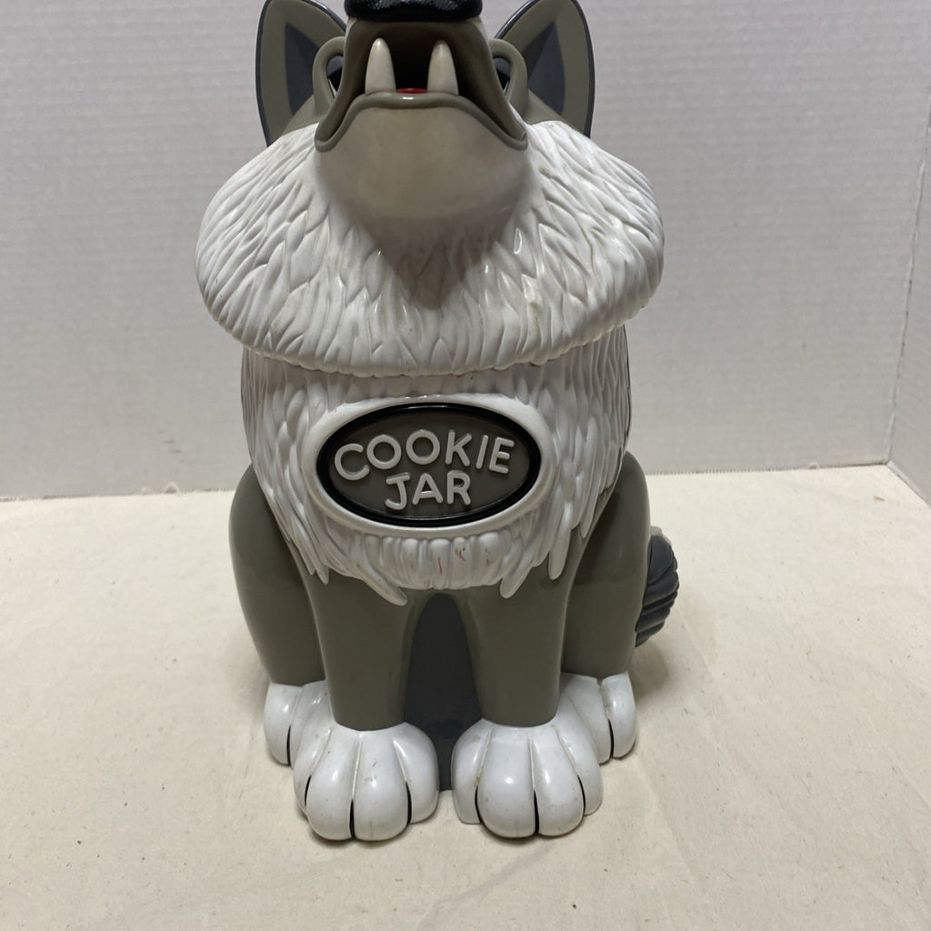 Vintage Fun Wolf Cookie Jar Howling Sound Affect 1998 Tested And Working