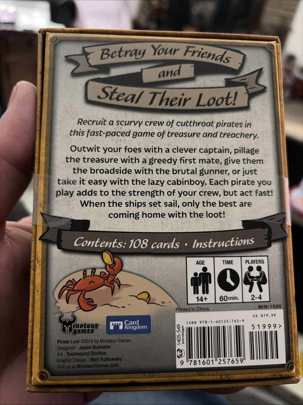 Paizo Cardgame Pirate Loot Box NM