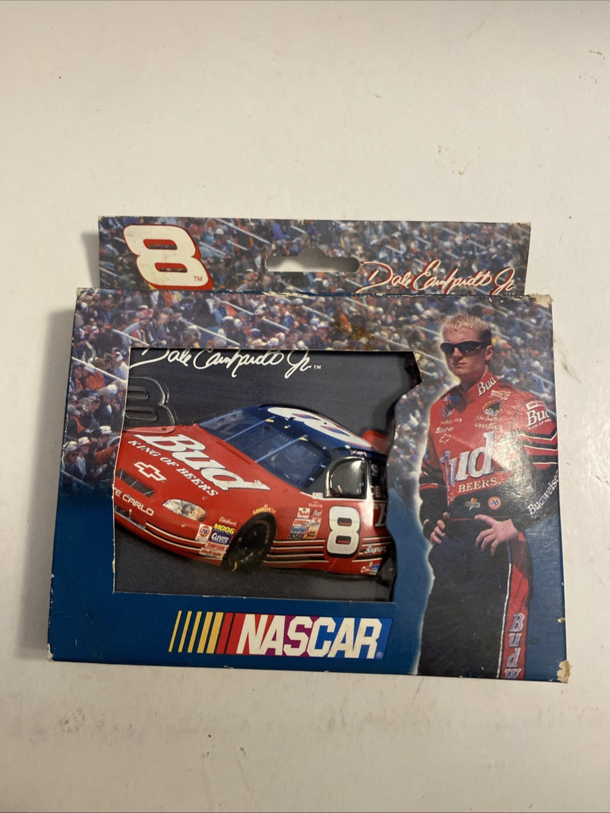 2000 Nascar Dale Earnhardt Jr #8 Embossed Metal Tin w/2 Decks Playing Cards NIB