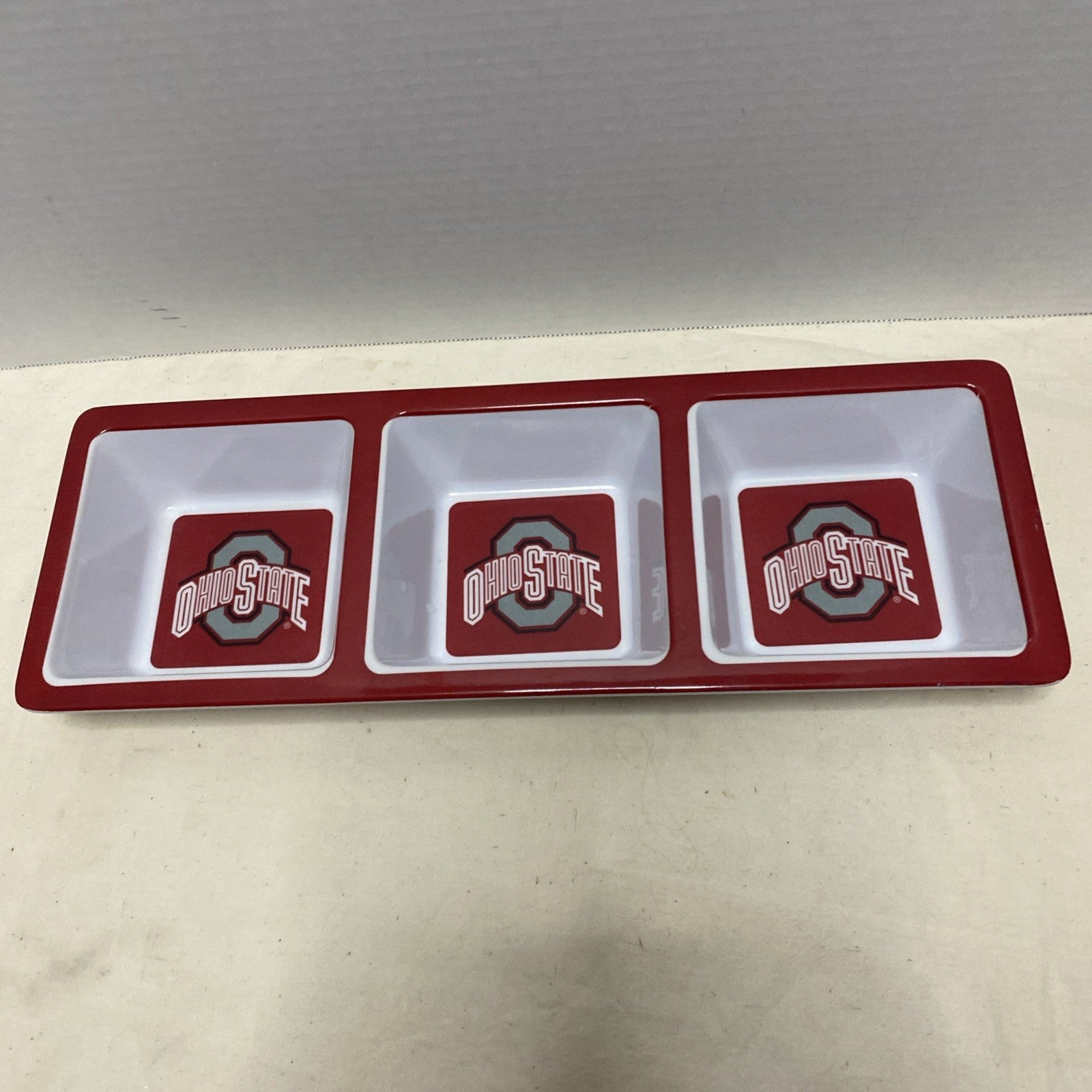 Ohio State 3 Section Divided Tray