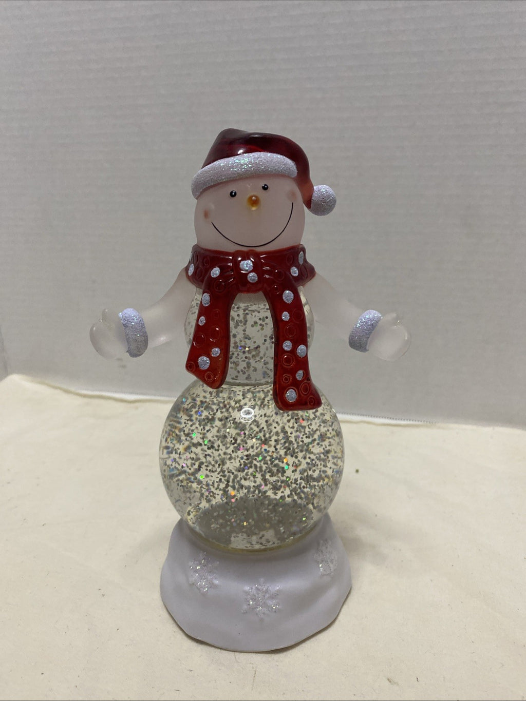 Cracker Barrel Just Chillin Lighted Snowman Home Decor Colorful Christmas Globe