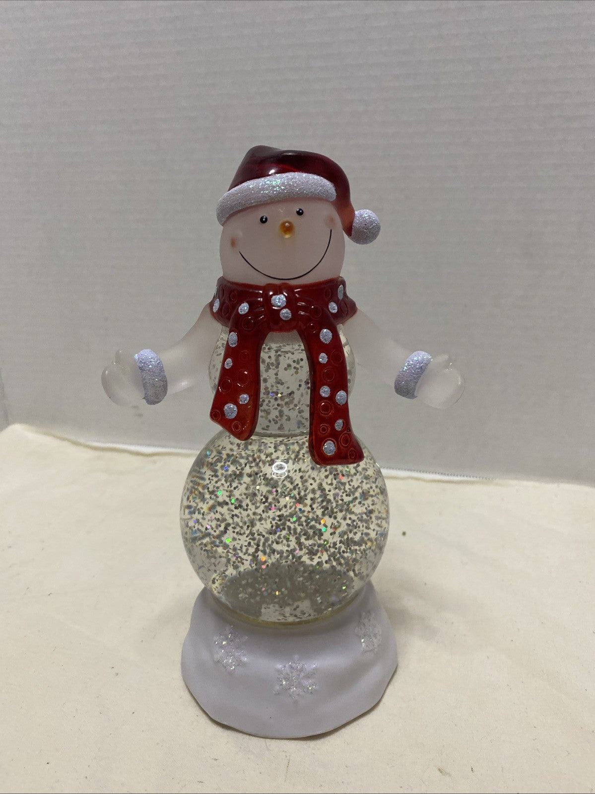 Cracker Barrel Just Chillin Lighted Snowman Home Decor Colorful Christmas Globe