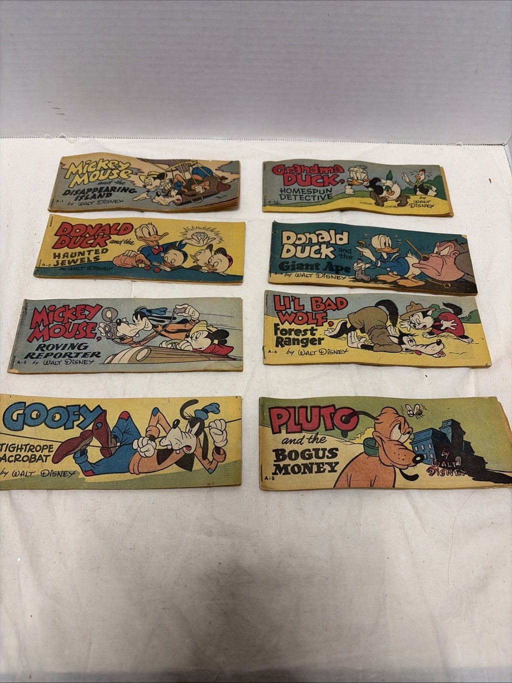 WHEATIES CEREAL PREMIUM MINI GIVEAWAY PROMO SET A MICKEY MOUSE 1 2 3 4 5 6 7 8