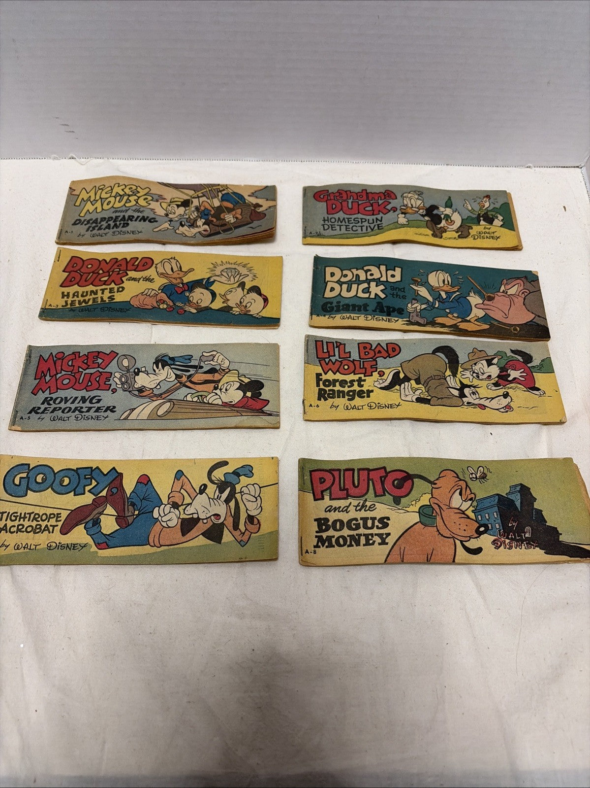 WHEATIES CEREAL PREMIUM MINI GIVEAWAY PROMO SET A MICKEY MOUSE 1 2 3 4 5 6 7 8