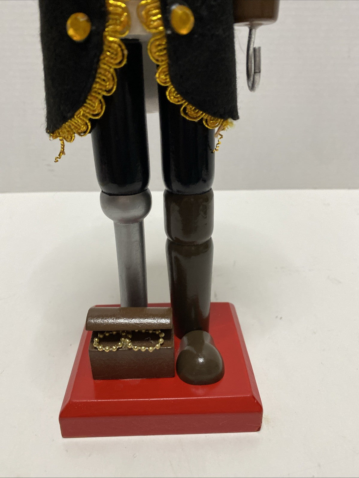 Vintage Christmas Pirate Nutcracker 14"l Limited Edition 2010 Hook Sword Peg Leg