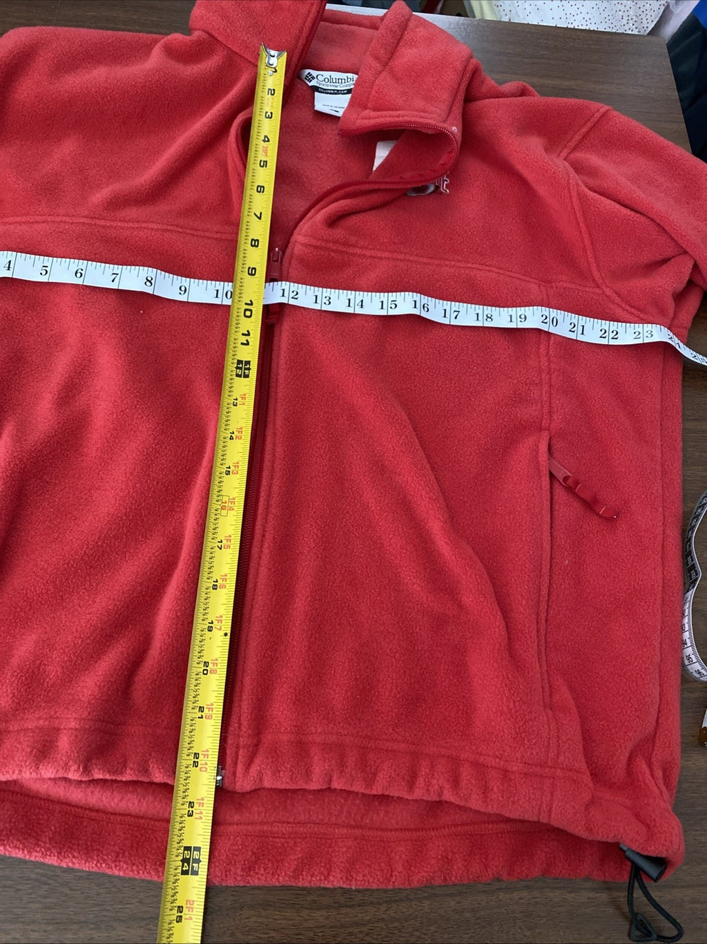 Columbia adult large Ohio State University buckeyes long sleeve zip up fleece