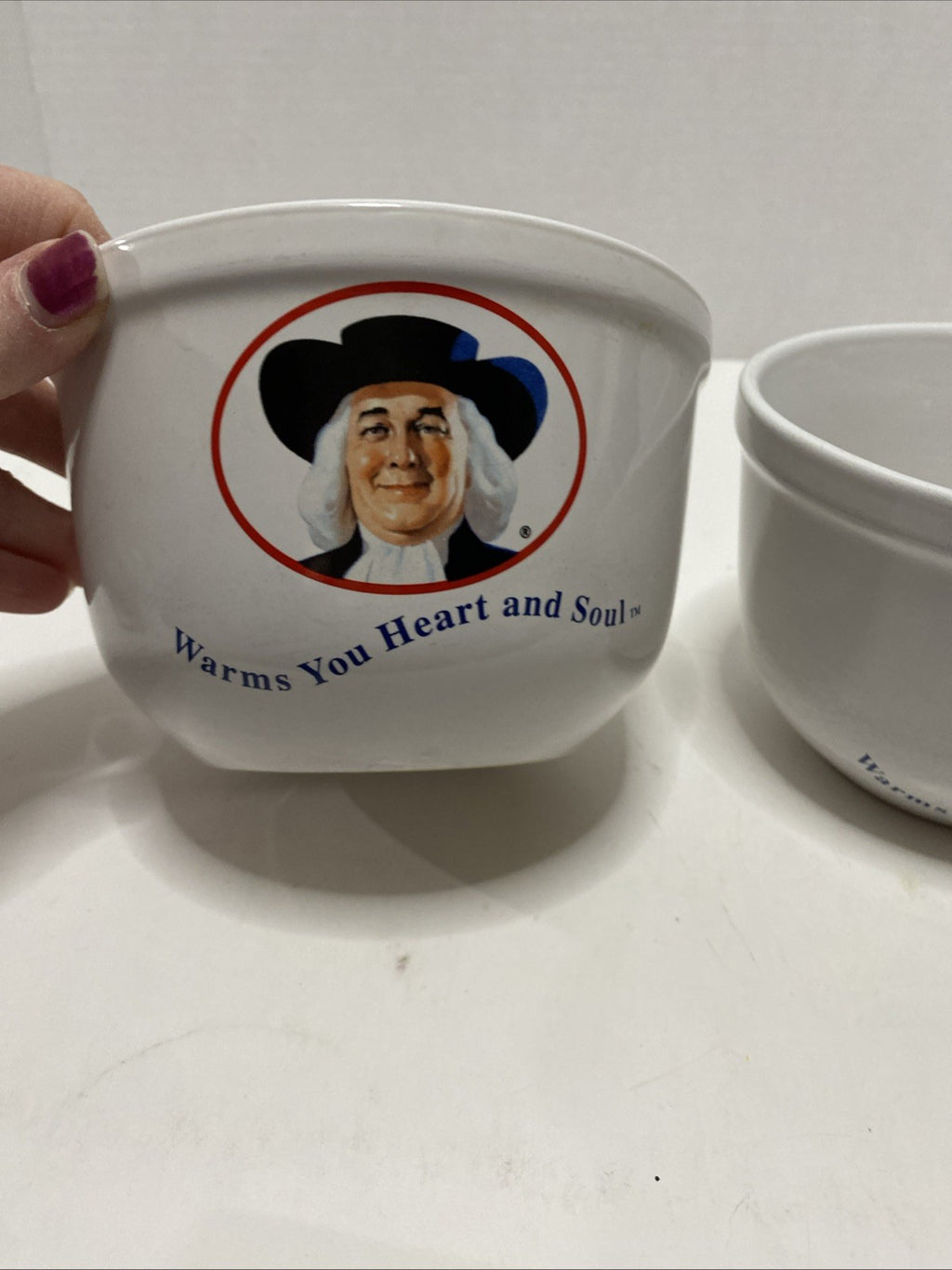 Quaker Oats Cereal Oatmeal Bowl, "Warms Your Heart and Soul", Vintage 1999