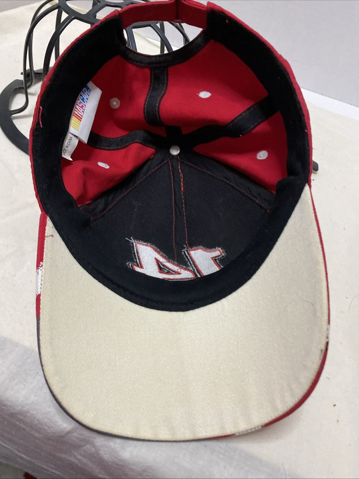 Tony Stewart #14 Mobil 1 NASCAR Hat Adjustable Dad Cap Stewart Thrashed Vntg 