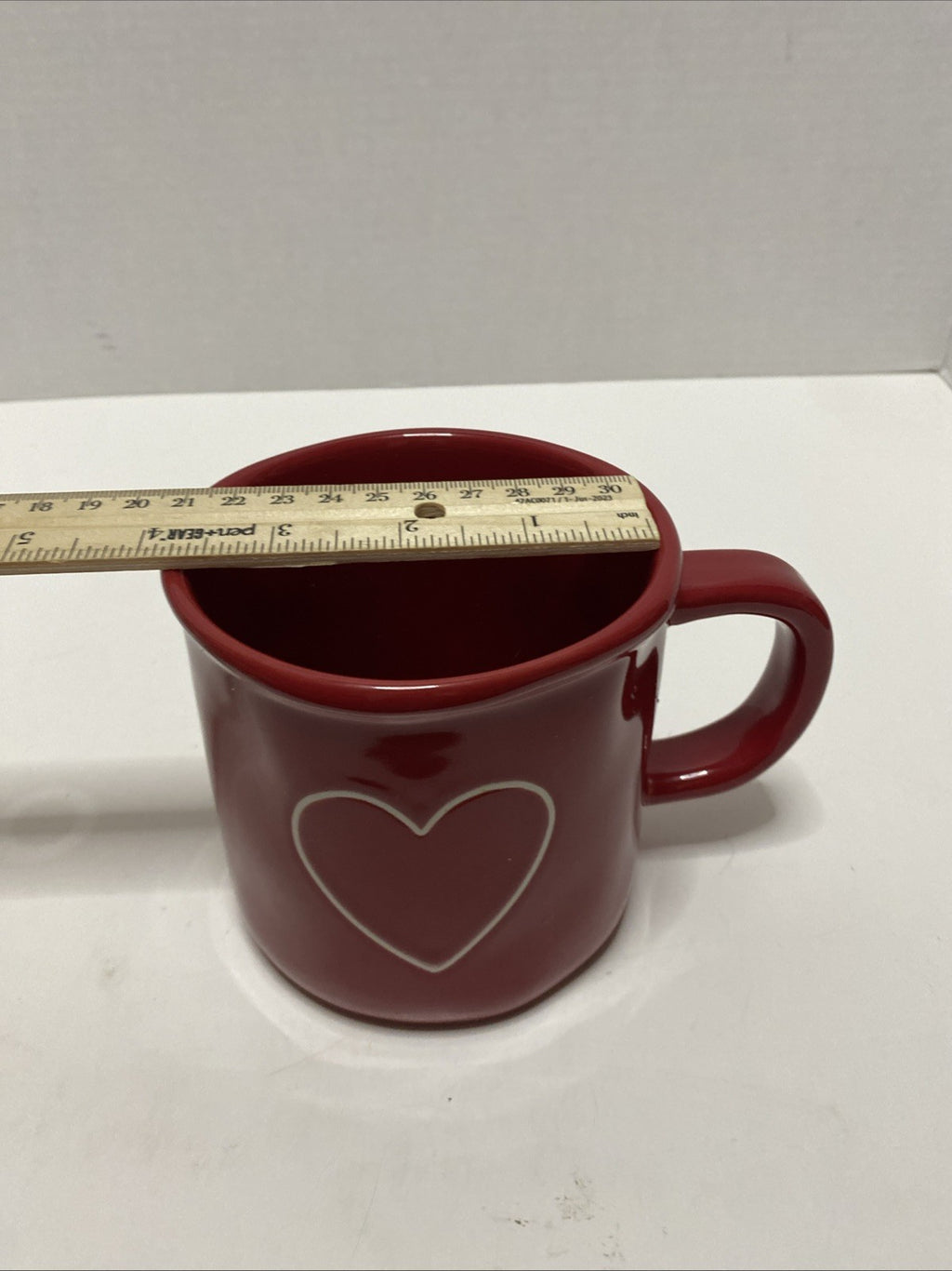 Rae Dunn Mug Red Heart Valentine Simple Design