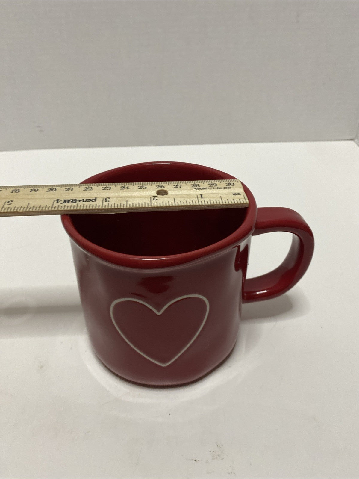 Rae Dunn Mug Red Heart Valentine Simple Design