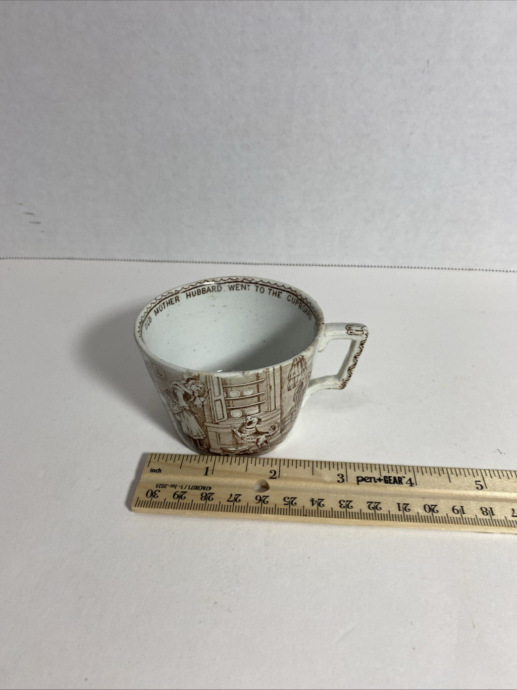 Staffordshire Whitaker And Co Transferware Nursery Rhyme Cup Old Mother Hubbard