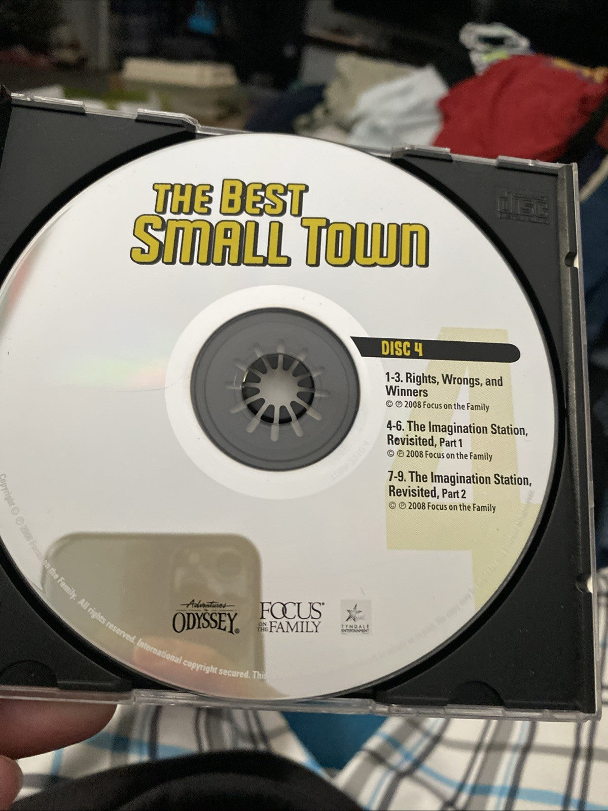 THE BEST SMALL TOWN Adventures in Odyssey #50 4 Audio CDs New/ rear case crack