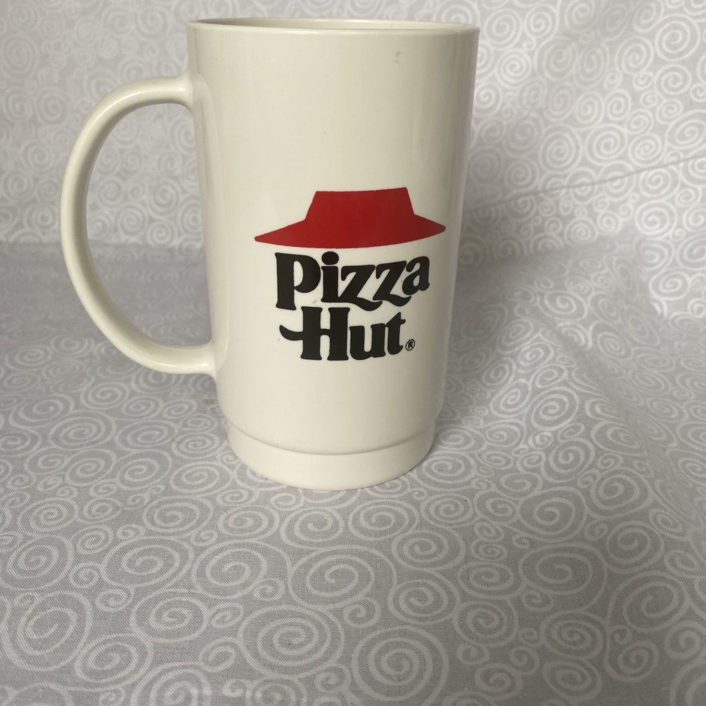 Pizza Hut Restaurant Hard Plastic Beverage Mug Cup ~ Retro Promo Original 1980's