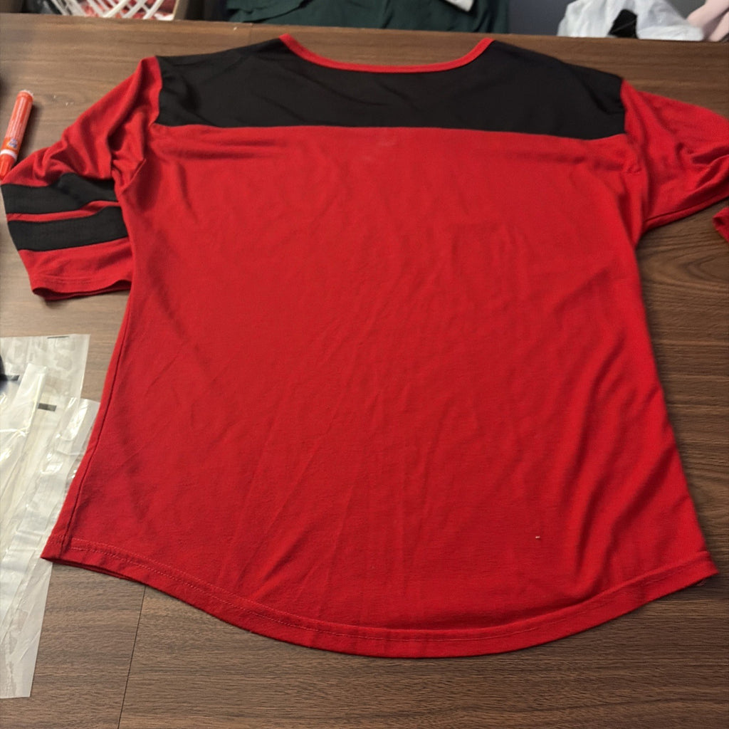 The Ohio State University Buckeyes Three-Quarter Sleeve Mesh Shoulder Shirt