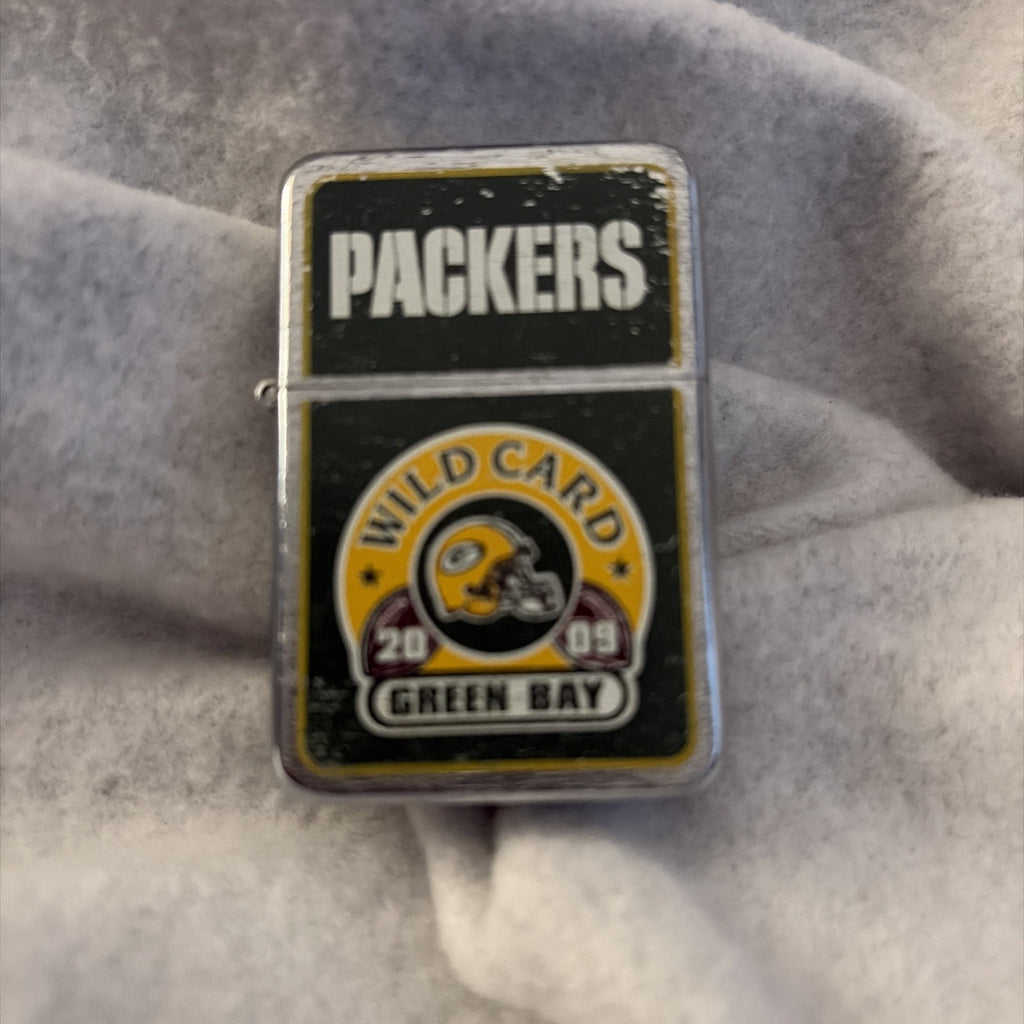 Zippo Lighter Nfl Green Bay Packers 2009 Wildcard Used