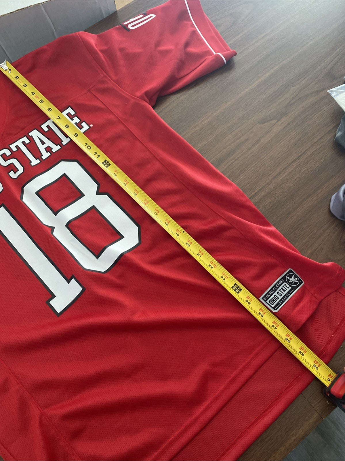 Ohio State Buckeyes Jersey Adult Medium Red #18 Jersey the Ohio State University