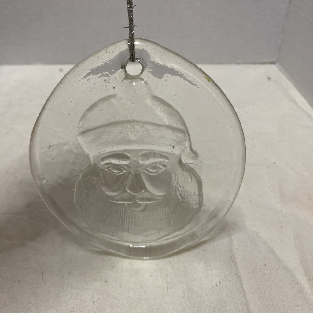Old Santa Claus Glass Style Christmas Ornament - Keepsake Bauble