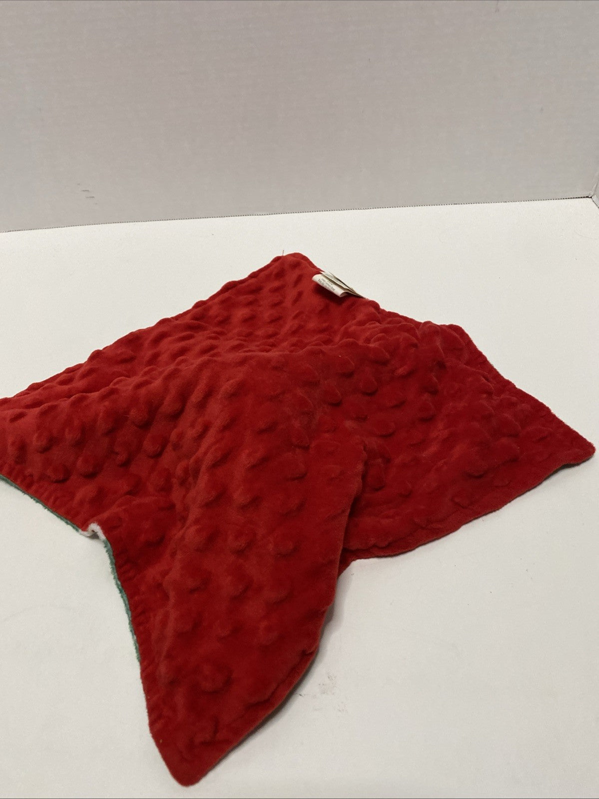 Santa Christmas Red White Trees Blanket Lovey Plush Toy