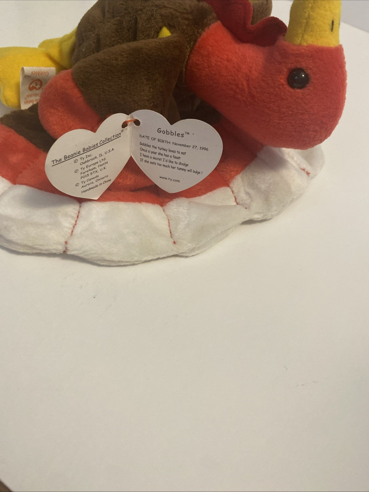 TY Beanie Baby – GOBBLES the Turkey (5.5 in)