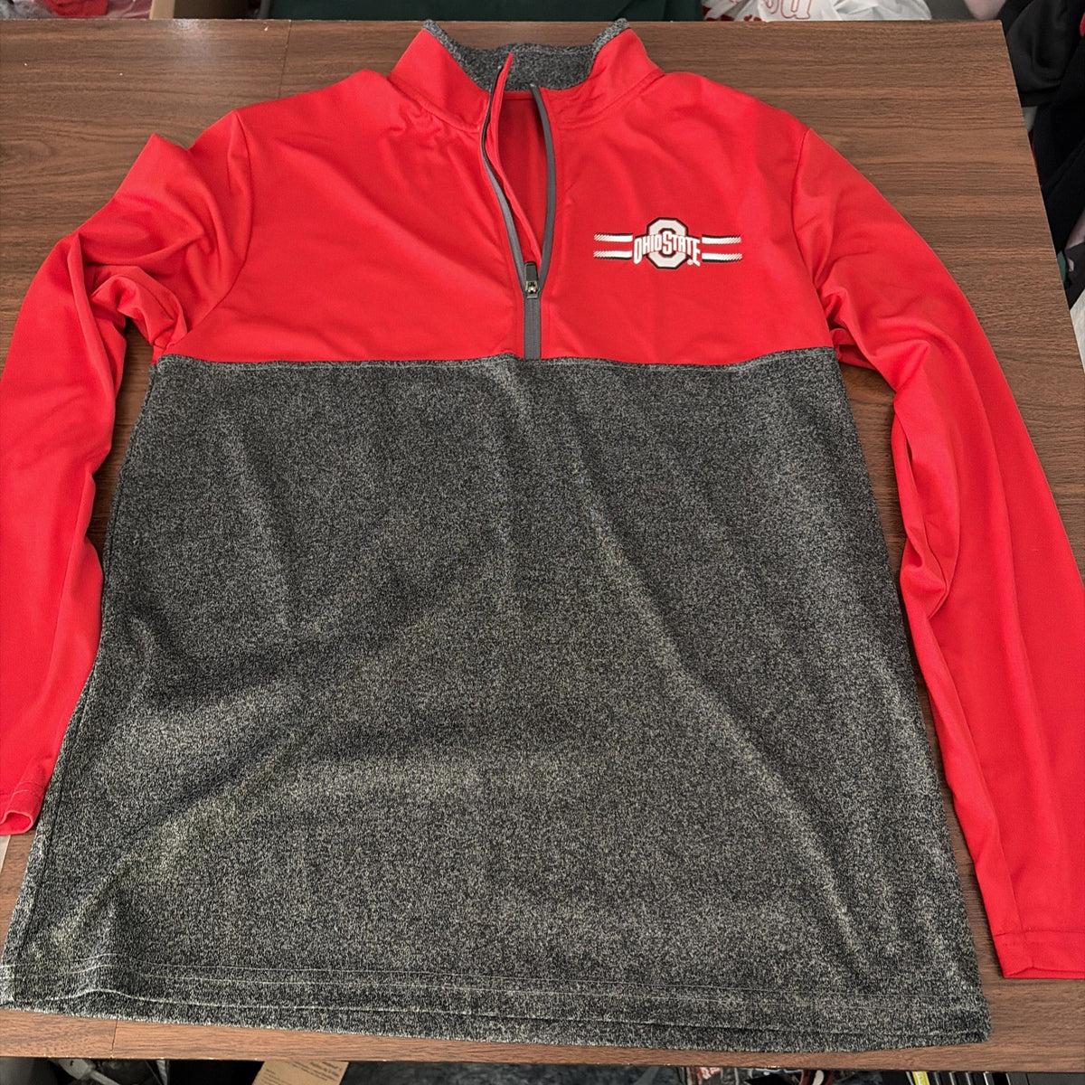 Ohio State Buckeyes Mens Pullover 1/4 Zip Top Size Medium