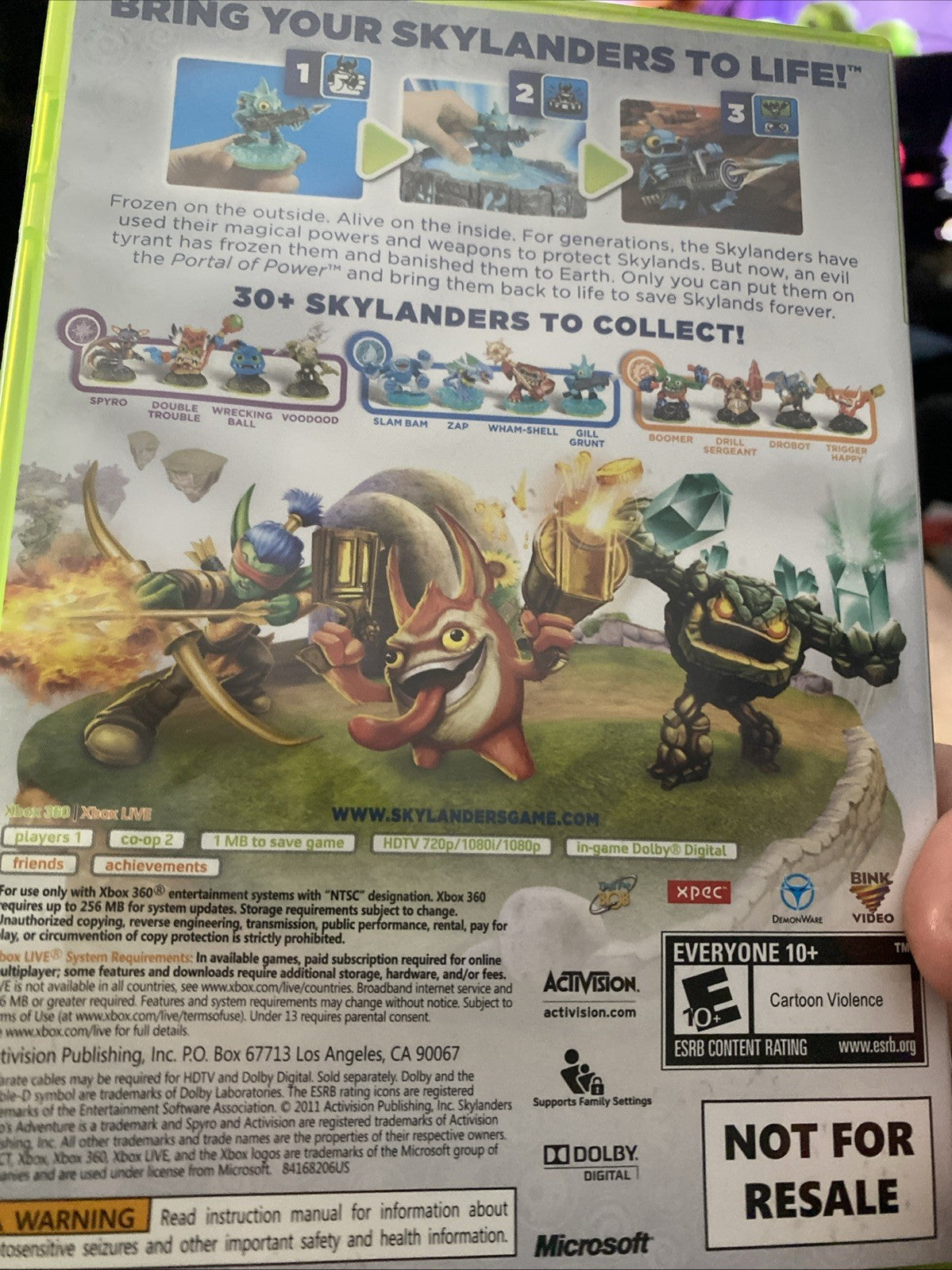 Skylanders Spyros Adventure Microsoft Xbox 360 Tested