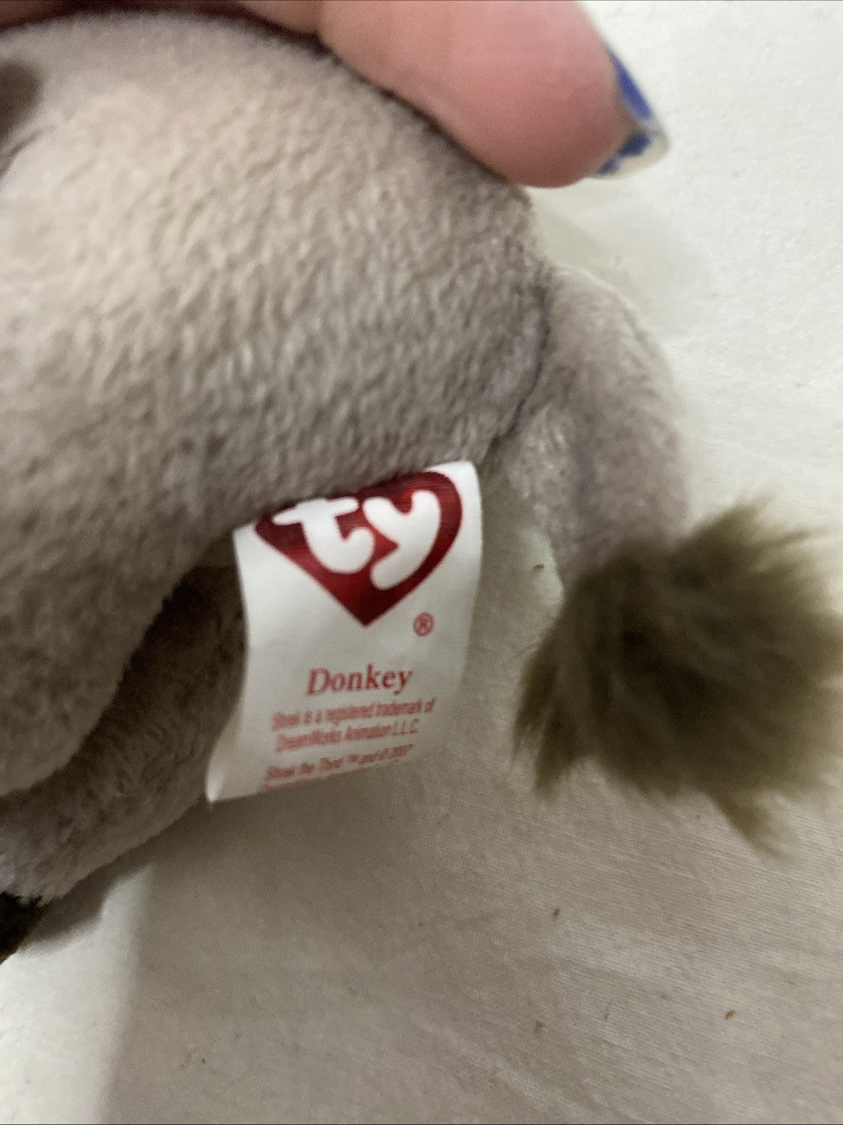 VTG TY Beanie Babies Donkey Shrek The Third Plush Toy 2007 Stuffed Rare