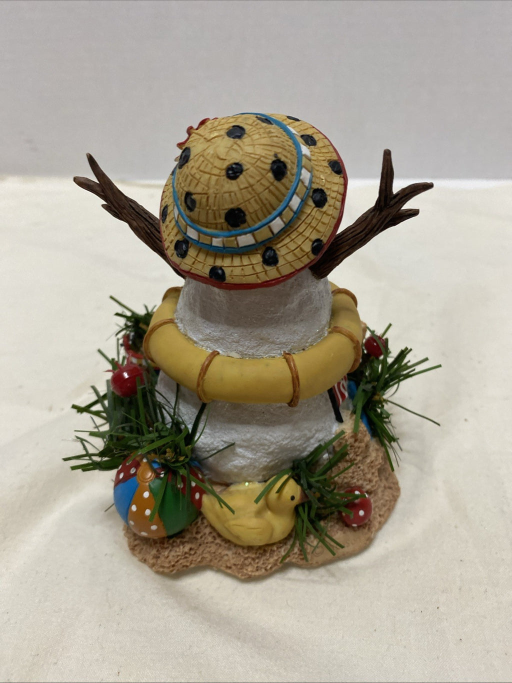 Simson 12 Month Snowman "August" Resin Simson Giftware Decor Musical Figurine