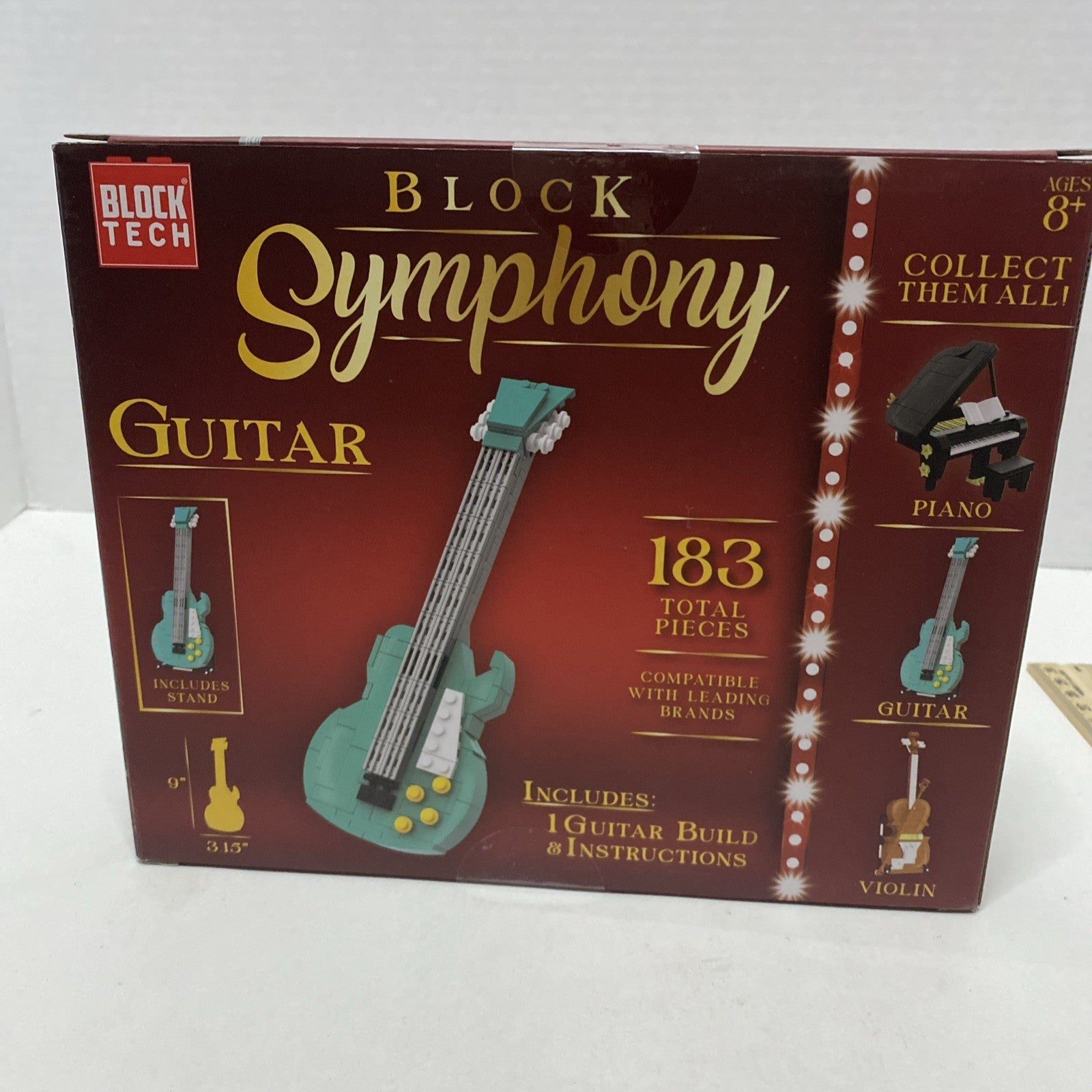 Block SYMPHONY Guitar Building Block Set 183 Pieces total NEW Sealed
