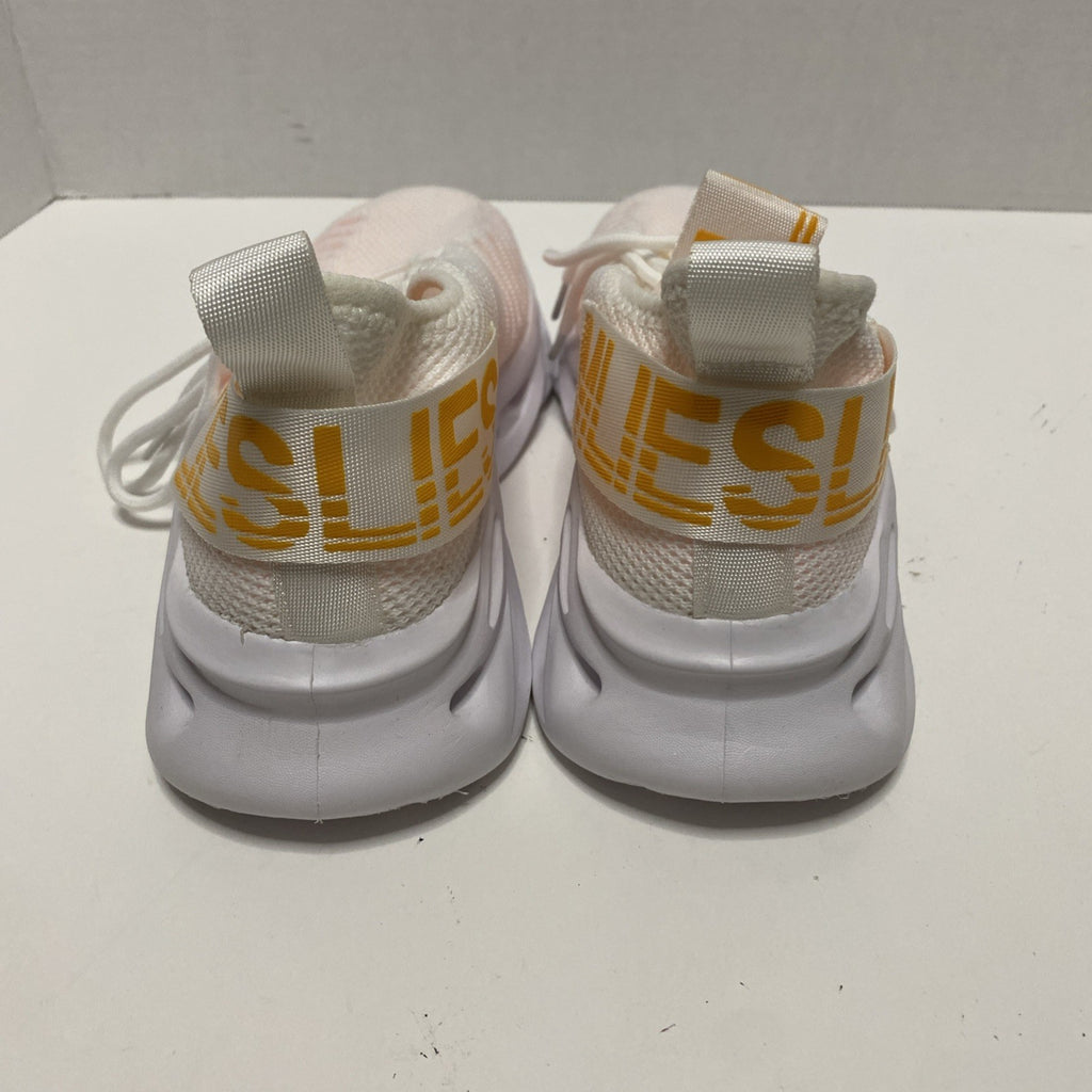 Womens Sports  Shoes Sz 8 Casual Sneakers Athletic Tennis Walking Gym White/oran